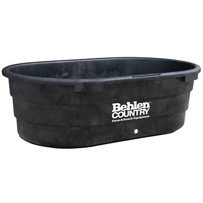 Behlen Country 52123005 300 Gallon Rigid Poly Stock Tank, Black