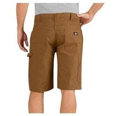 Dickies Men's 11 Inch Relaxed Fit Lightweight Duck Carpenter Shorts, Size 44, Brown Duck