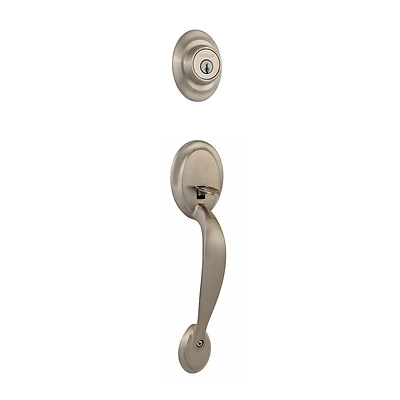 Kwikset 687da15lip Dakota Satin Nickel Single Cylinder Handleset, Grade 3, Metal