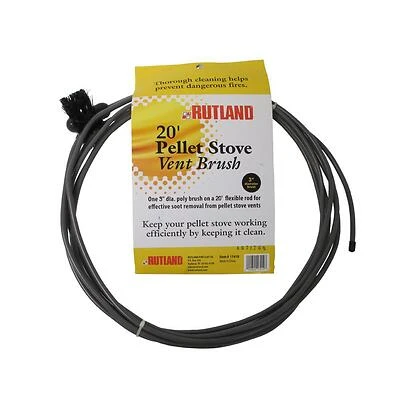 Rutland 3 Inch Pellet Stove/dryer Vent Brush With 20 Feet Flexible Handle