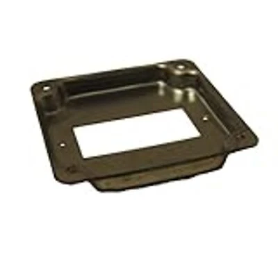 Ammo International Y84404 4 Inch Square Industrial Cover 1/2 Inch Raised Silver