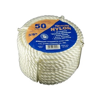 1/2 In. X 100 Ft. Twisted Nylon Rope Coilette Model 32-033