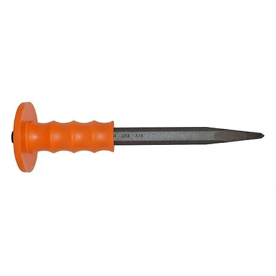 Mayhew Tools 3/4 In. X 12 In. Handguarded Bull Point Chisel - Industrial Grade