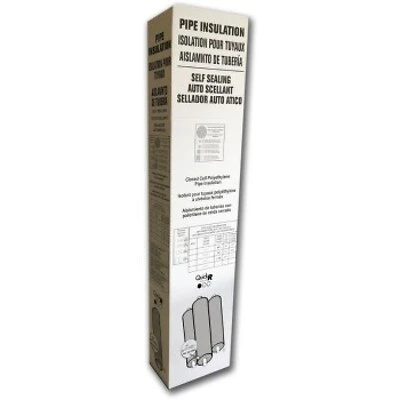 Quick R 52381t Pipe Insulation, 2-3/8 In Id X 3-3/8 In Od X 6 Ft L, Steel, Charcoal