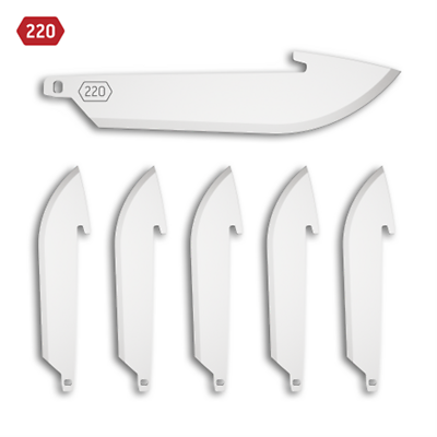 Drop-point Replacement Blade Stainless Steel 6 Pack For Versatile Cutting