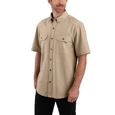 Carhartt Loose Fit Midweight Chambray Short-sleeve Shirt 3xl Dark Tan Chambray