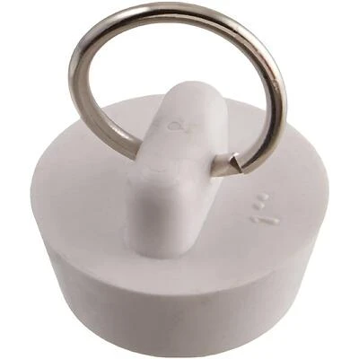 Plumbcraft 1 In. White Rubber Basin Stopper Model 7512000t