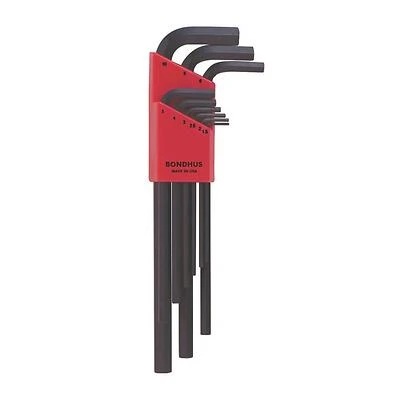 Bondhus Metric Hex End Long Arm L-wrench Set With Proguard Finish 9-piece