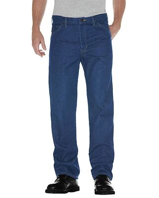 Dickies Men's Regular Straight Fit 5-pocket Denim Jeans Stonewashed Indigo Blue 32x34