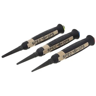Spec Ops SPEC-N1-3PK Nail Set, 3-Piece, High Carbon Steel