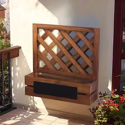 Lattice Hanging Herb Garden Brn