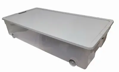56QT Underbed Tote w/Wheels