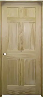 DOOR 30" LH 6 PANEL PINE