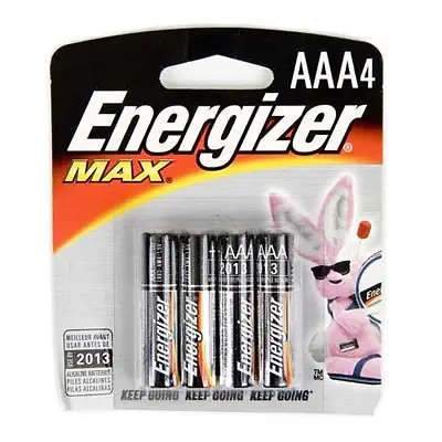 4pk AAA Energizer Batt E92BP-4