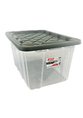 27G HD Tote Clear w/ Willow Lid