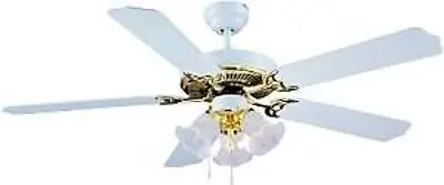 Boston Harbor CF-78025L Ceiling Fan, 52 In, 3-Light Kit, Dual Mount