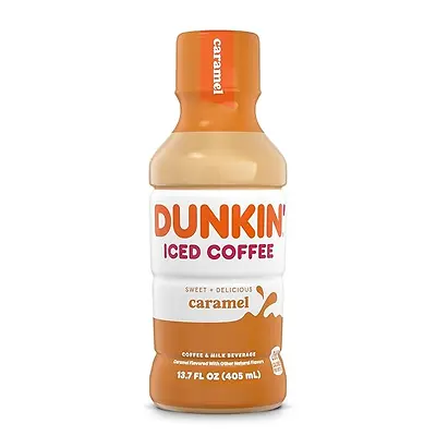 Dunkin’ Caramel Iced Coffee – 13.7 fl oz Ready‑to‑Drink Bottle