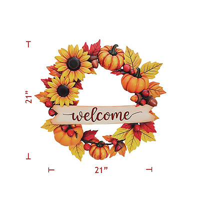 Metal Fall Wreath 318-06130
