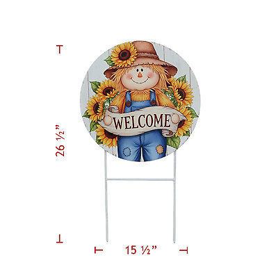 Metal Round Scarecrow 318-06109