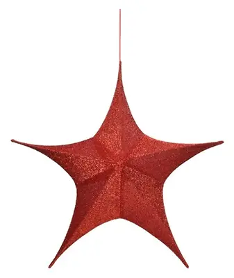 STAR OMENT 135X42CM RED