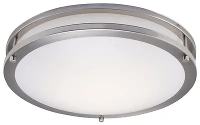 Cl202ac 16 Inch Flush Mount Ceiling Light Fixture, Brushed Nickel Finish