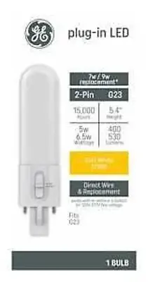 GE 93131928 LED Bulb, 9W Equivalent, T10, Soft White, G23 Base