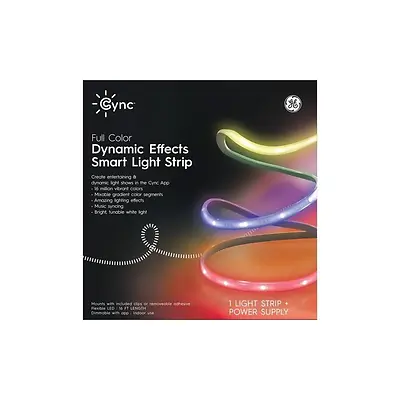 GE Cync Smart LED Light Strip – 120V, 18W, 2000‑7000K Adjustable White, Full‑Color & Music Sync