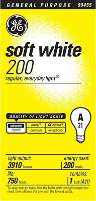 200W A21 Bulb Soft WHT 11585