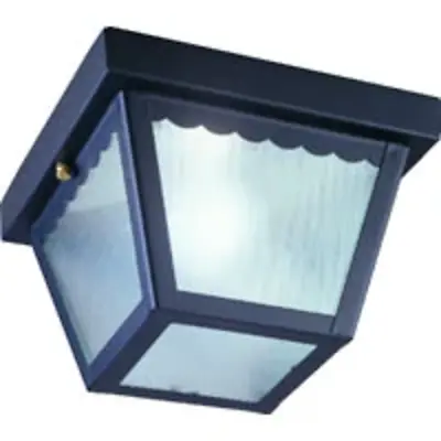 Boston Harbor 6276BK-3L Porch Light Fixture, Black, Steel