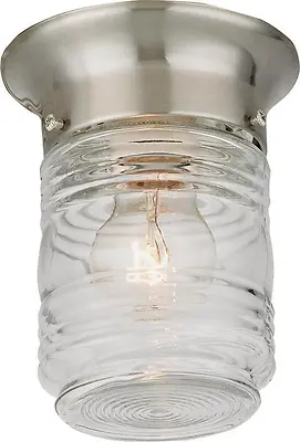 Hv-66919-bn Dimmable Brushed Nickel Porch Flushmount Light Fixture