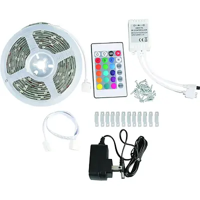 10' Rgb Plug-in Led Tape Light For Indoor Lighting