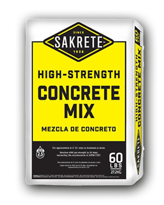 Sakrete 65200940 Concrete Mix, Gray, 60-Lb. Bag