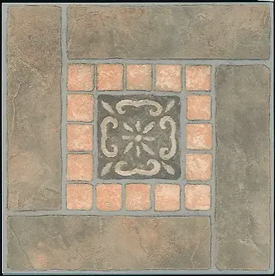 Cl3267 Self-adhesive Vinyl Floor Tile Slate Inlay, 12x12x1.2mm