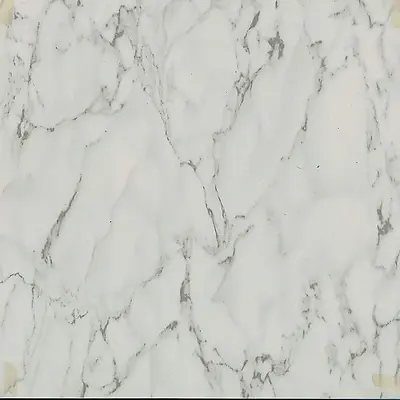 Cl1201 Self-adhesive Vinyl Floor Tile, 12 In X 12 In X 1.2 Mm, White Marble