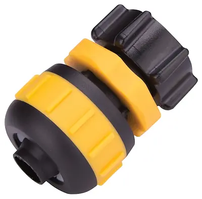 Gc629 Female Hose Coupling, 5/8 To 3/4 Inch, Plastic, Yellow And Black