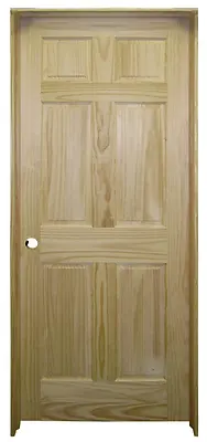 DOOR 32" LH 6 PANEL PINE