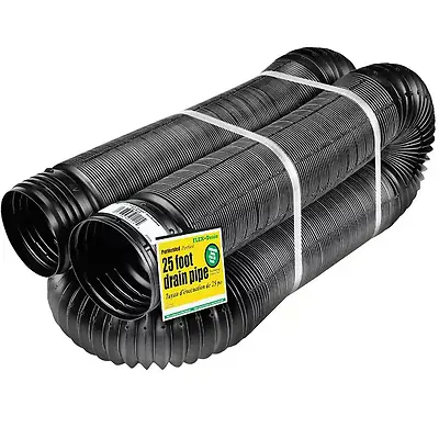 Amerimax 4 In. X 25 Ft. FLEX-Drain Expandable Perforated Drainage Pipe