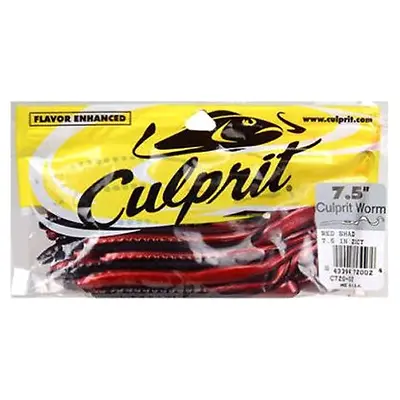 Worm, Red Plastic, 7-1/2-in, 18-Ct.