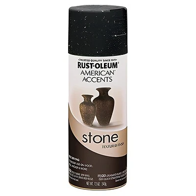 7991830 12 Oz Black Granite Stone Spray Paint, Set Of 6