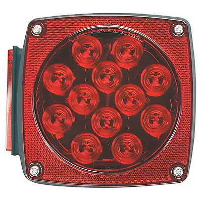 LED Stop, Tail & Turn Light, Right-Side, Square, 4.5-In.