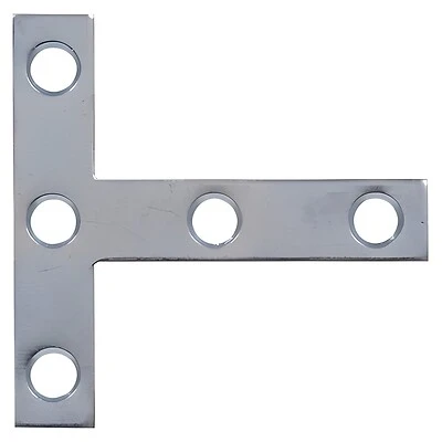 The Hillman Group The Hillman Group 851710 2-1/2 x 2-1/2' T-Plate - Zinc Plated 2-Pack