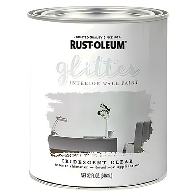 Glitter Brush-on Paint, Iridescent, Qt.