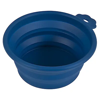 Pet Travel Bowl, Navy Blue Silicone, 1.5-Cup