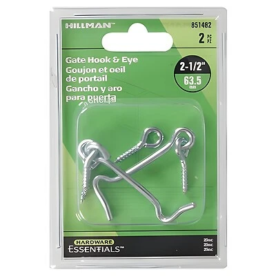 2-1/2" Zinc Plated Gate Hook And Eye Latch - Hillman Model 851482