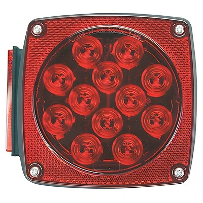 LED Stop, Tail & Turn Light, Right-Side, Square, 4.5-In.