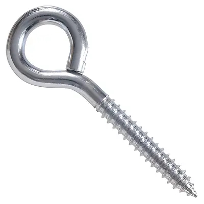 1/2 Inch Lag Screw Thread Eye Bolt - Heavy Duty Steel Construction
