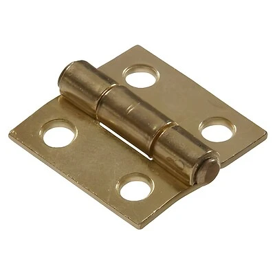 1" Light Narrow Hinge Fixed Pin, Brass Finish, Model 851730