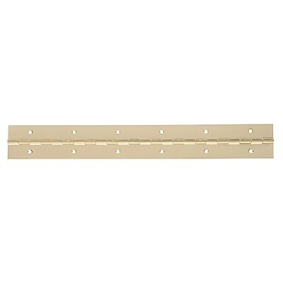 851966 30 X 1-1/2 Inch Brass Plated Continuous Hinge With Fixed Pin