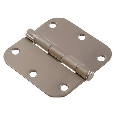852600 3.5" Satin Nickel Round Corner Full Mortise Hinge - Single Item