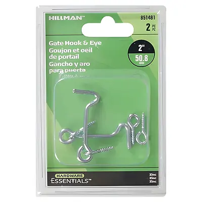 2" Zinc Plated Gate Hook And Eye Latch Set - Model 851481